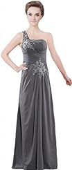 Applique One Shoulder Mother-of-the-Bride Dress 