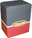 Ultra Pro Satin Deck Box (2 Colors - Black Top / Red Bottom) - Ideal for YuGiOh!, Pokemon, Magic: The Gathering, World of Warcraft Trading Card Games