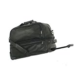 Simulated Leather Expandable Sport Duffle w Wheels