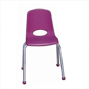 18 School Stack Chair With Chrome Legs [Set of 6] Color: Yellow by 