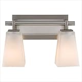 Clayton Two Light Bath Vanity Finish: Brushed Steel