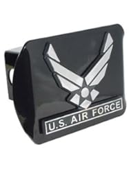 US Air Force Wings Black Metal Trailer Hitch Cover
