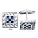 0.70 Carat G/VS2 Princess Certified Diamond & Gemstone Cufflinks in 18ct Solid White Gold