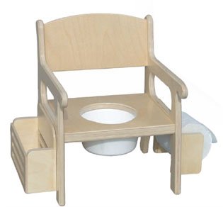 Toddler Potty Chair With Paper Holder And Book Rack-Lt Blue