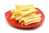 Wallmonkeys Peel and Stick Wall Decals - French Fries on White Background. Junk Food Image Series - 60