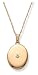 14k Yellow Gold Oval w/ Diamond Accent, 18