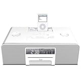 iLuv I199 High-Fidelity Audio Multimedia System with Bluetooth, AM/FM, CD, Dual Alarm, and MP3 Dock (White)