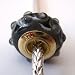 Murano Style "925" Glass Lampwork Bead with Gold Plated Core Fits Pandora Black with Raised Gray Swirls, 14mm (3)