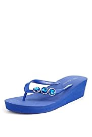 Diamanté Wedge Flip-Flops