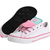 CONVERSE Kids' AS Double Tongue Ox Pre (White/Waterfall/Pink 6.0 M)