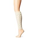 Hue Women's Cuffed Chunky Cable Legwarmer, Ivory, 9-11