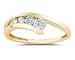 Diamond Journey Ring In 14K Yellow Gold