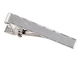 Silver Plated Etched Tie Clip