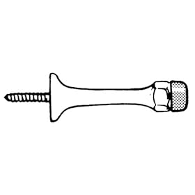  Ives 64B3 Polished Brass Baseboard Stop Door Stop