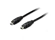 Syba SY-CAB30004 Firewire IEEE 1394A 4Pin to 4Pin Cable (1.8 Meter, Black)
