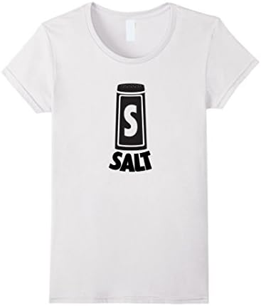 Women's  Salt - Salt And Pepper Matching Costume T Shirt Medium White