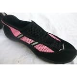 Girl Size 11-12, Beachwear Pink and Black Rubber Sole Sandles Shoes