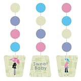Mod Mom Baby Shower Hanging Cutouts 3ct