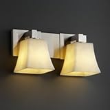 IMAGE OF Justice Design Group CLD-8922-30-MBLK Modular Clouds 2 Light Wall Sconce in Matte Black with Alabaster glass