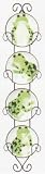 FROG 4 Plates & Metal Wall Hanger NEW!