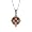 Eve's Addiction Designer Inspired Ornate Vintage Garnet CZ and Cable Pendant, 18 inches
