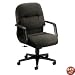 2090 Pillow-Soft Managerial Mid-Back Swivel/Tilt Chair, Black Fabric/Black Base