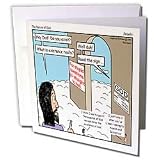 Rich Diesslins Funny Theology Cartoons - Anselm - The Nature of God - Greeting Cards-12 Greeting Cards with envelopes