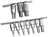 Tools & Hardware : 12 Pcs 3/8" & 1/2" Dr. Hex Bit Socket (Allen Wr.) Set - Sae
