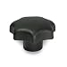 JW Winco Type K Glass Filled Nylon Plastic Blind Hand Knob with Thread Insert, Threaded Hole, 5/16"-18 Thread Size x 35/64" Thread Depth, 1-9/16" Head Diameter (Pack of 1)