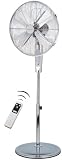 Fridgemaster 16" Pedestal Fan. Solid Chrome. With Remote Control