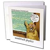 Londons Times Funny Animals Cartoons - Woodchuck Physics - Greeting Cards-12 Greeting Cards with envelopes