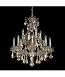 Schonbek 6958-86SH Sophia 12 Light Two Tier Chandelier in Midnight Gild with Swarovski Strass Silver Shade crystal