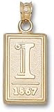 Illinois Fighting Illini Solid 10K Gold ''I'' 1867 Pendant