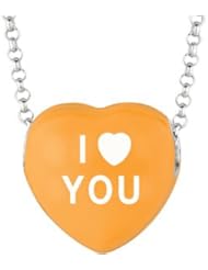 Sweethearts Enamel "I heart you" Heart on 16" Necklace Pendant with Gift Box