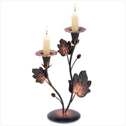Harvest Vine Leaf Taper Candleholder Stand Home Decor