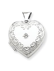 Sterling Silver Diamond Heart Locket