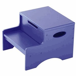 Step 'N Store Wood Stool in Sky Blue