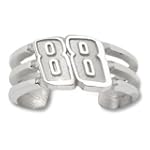 Sterling Silver NASCAR Dale Earnhardt Jr Number 88 Toe Ring - JewelryWeb