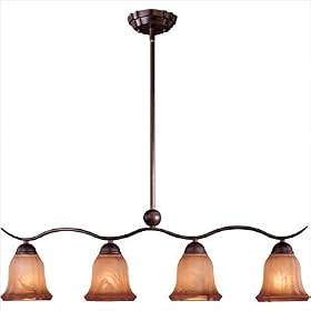 Marche Pool Table or Kitchen Island Pendant Light in Noble Bronze by Minka