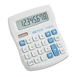 VICTOR TECHNOLOGIES / VCT11003A / 1100-3A Antimicrobial Compact Desktop Calculator, Eight-Digit LCD / Sold as 1 EA