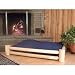 White Cedar Dog Bed with Large Mattress - Blue (White Cedar/Blue Mattress) (8