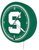 Michigan State Spartans Logo 20 Neon Clock
