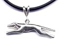 18" Black Greyhound Necklace Sterling Silver Jewelry Gift Boxed