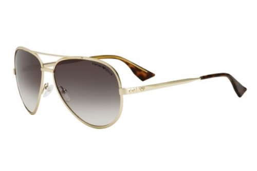 Emporio Armani Men's 9638 Gold Frame/Brown Gradient Lens Metal Sunglasses