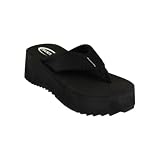 SODA Platform Flip Flop Sandal Black