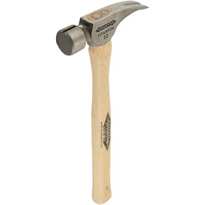 Stiletto Ti12MS-16 Titanium 12 Milled Face Hammer with a Straight 16 Hickory Handle by Stiletto
