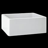 23 Tino Single Bowl Fireclay Farmhouse Kitchen Sink - White