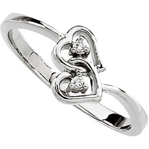 315muv0rdeL 14K White Gold Diamond Heart Ring