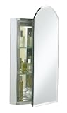 KOHLER Single Door 15-Inch-by-30-Inch Aluminum Cabinet with Arch-Top Mirrored Door #CB-CLC1530AS