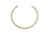 Image of 9ct Yellow Gold Mens Curb Bracelet